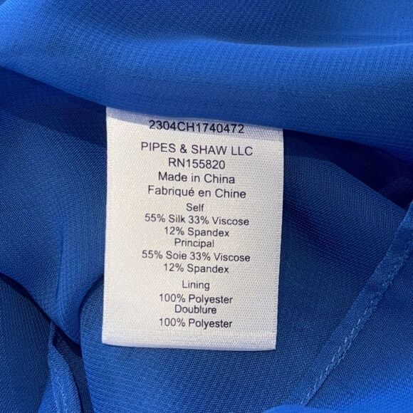 NWT Veronica Beard Stewart Top in Azure Blue
Size 10 Silk Revolve - Picture 14 of 15